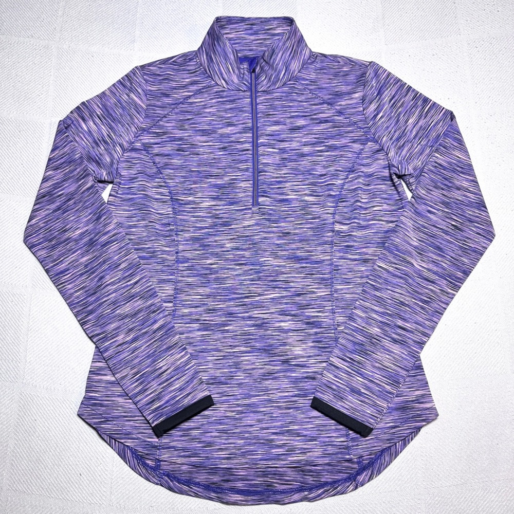 NEW Zero Restriction Shae Performance 1/4 Zip Women Small Space Dye Purple Mock - Picture 2 of 12